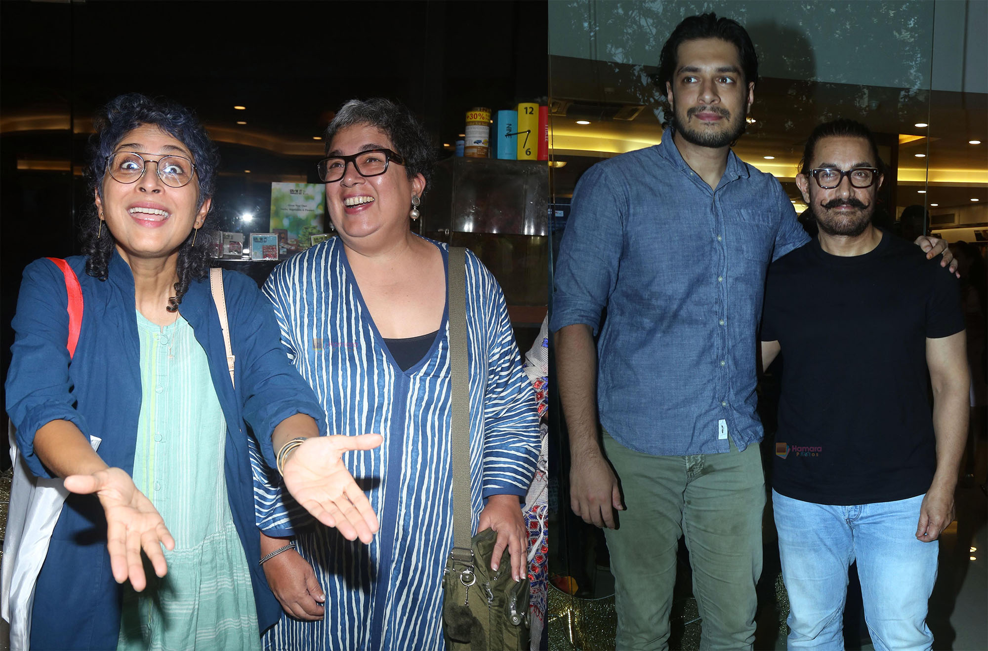 Aamir Khan, his ex wives and son Junaid at the Book Launch of ONE The Story of the Ultimate Myth by Mansoor Khan on 21st August 2023
