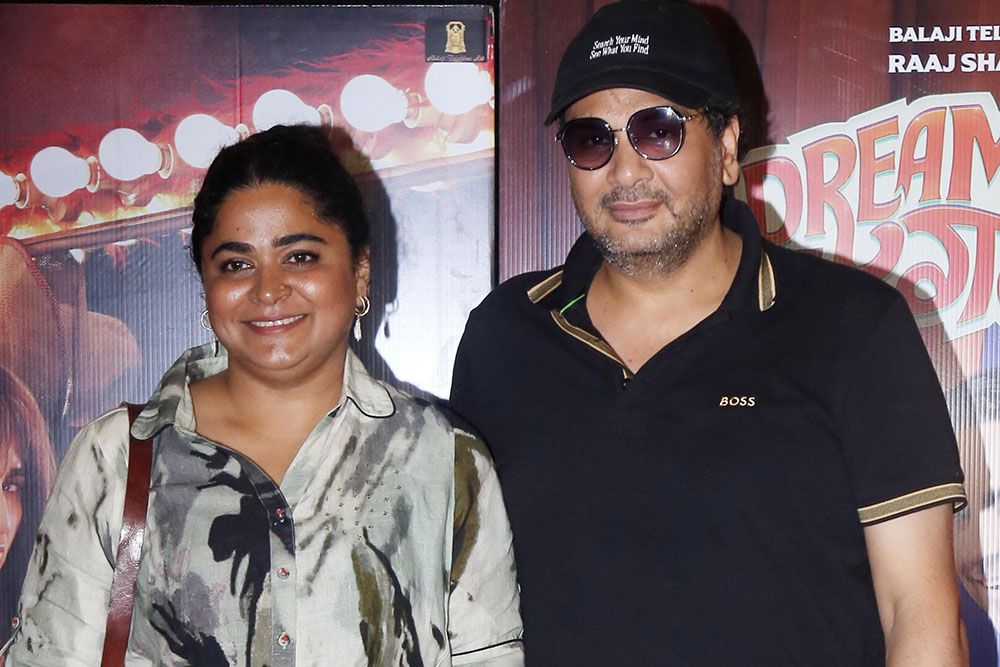 Ashwiny Iyer Tiwari, Mukesh Chhabra at the premiere of film Dream Girl 2 on 24th August 2023