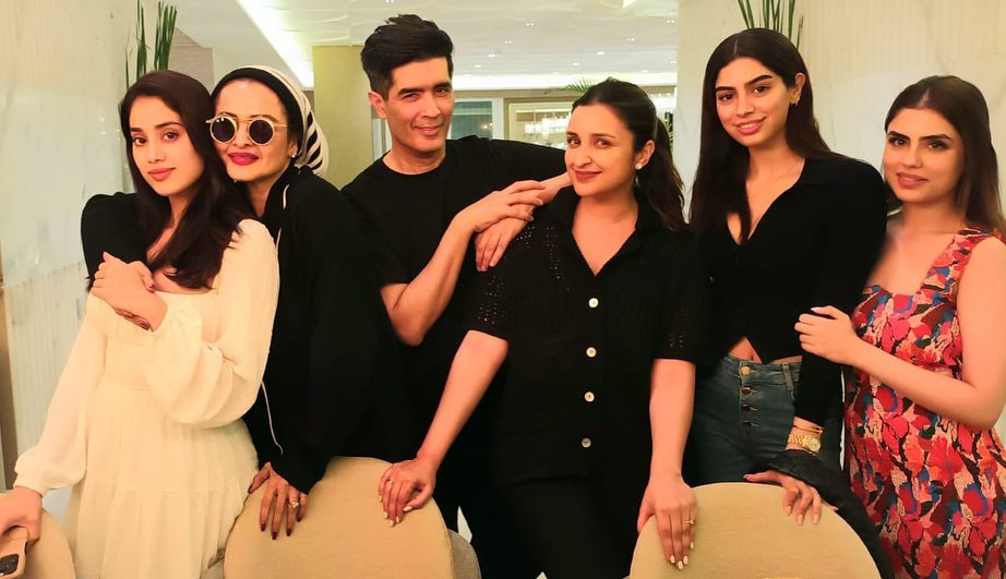 Rekha, Janhvi Kapoor, and Parineeti Chopra Gather at Manish Malhotra