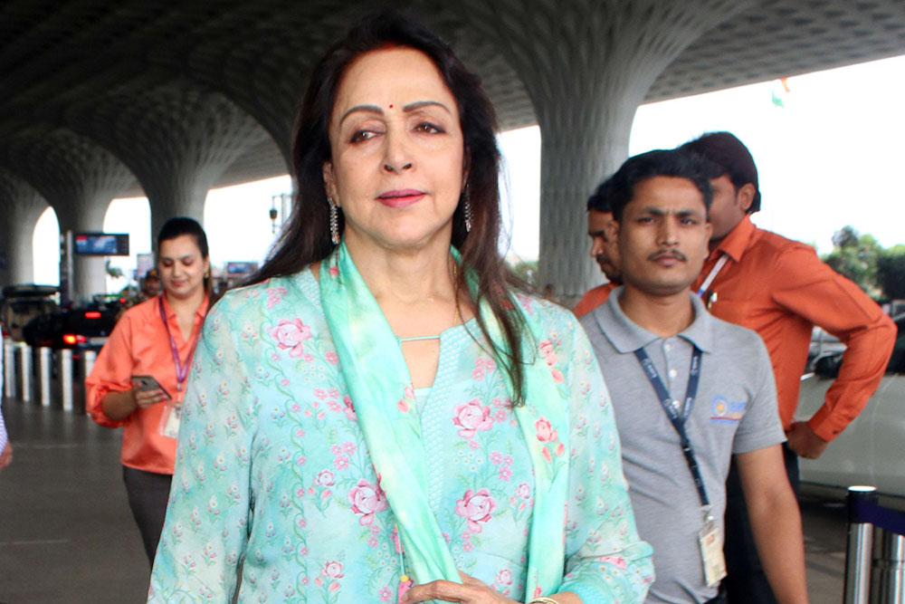 Hema Malini Spotted At Airport Departure on 23rd August 2023