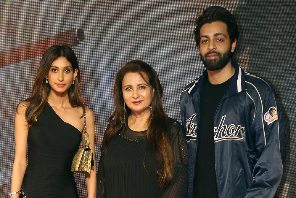 Anmol Thakeria along with sister Paloma Thakeria and mom Poonam Dhillon at Gadar 2 Success Party on 2nd Sept 2023