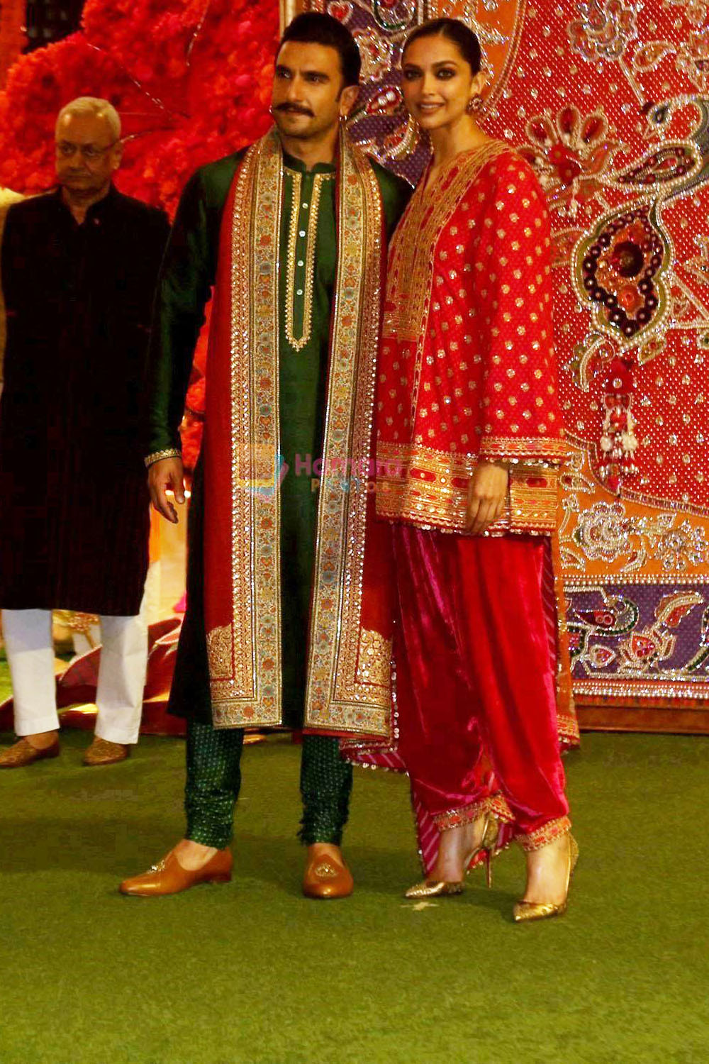 Deepika Padukone and Ranveer Singh at Antilia for Ganpati Darshan on 19th Sept 2023